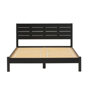 Modern Minimalist Boho Queen Bedframe â€“ Black