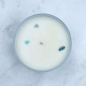 Amazonite Soy Candle (size: 4 oz. tin)